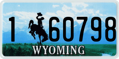 WY license plate 160798