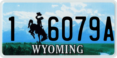 WY license plate 16079A