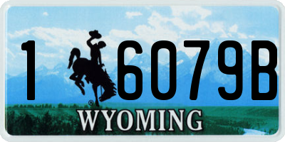 WY license plate 16079B