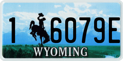 WY license plate 16079E