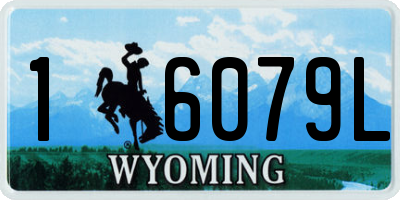 WY license plate 16079L