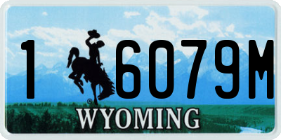 WY license plate 16079M