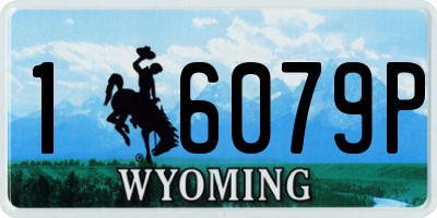 WY license plate 16079P