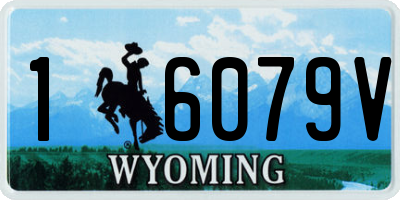WY license plate 16079V