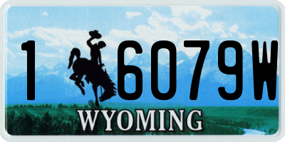 WY license plate 16079W