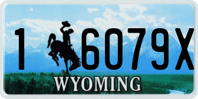 WY license plate 16079X