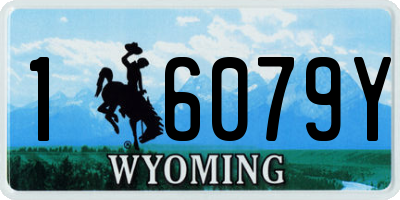 WY license plate 16079Y