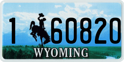WY license plate 16082O