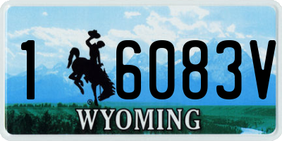 WY license plate 16083V