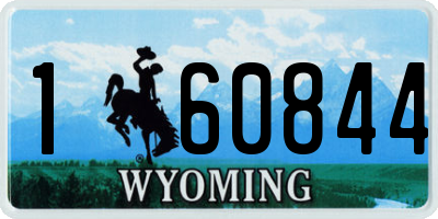 WY license plate 160844