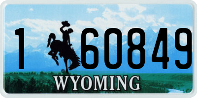WY license plate 160849