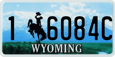 WY license plate 16084C