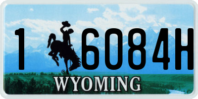 WY license plate 16084H