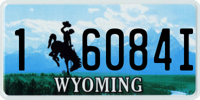 WY license plate 16084I