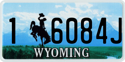 WY license plate 16084J