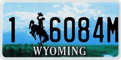 WY license plate 16084M