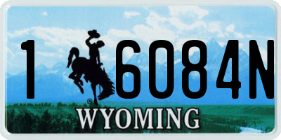 WY license plate 16084N