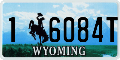 WY license plate 16084T