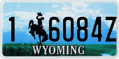 WY license plate 16084Z
