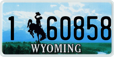WY license plate 160858