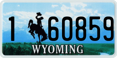 WY license plate 160859