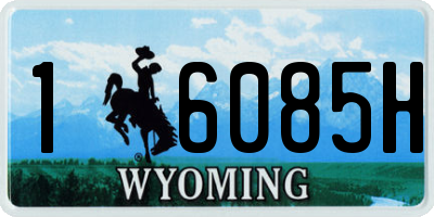 WY license plate 16085H