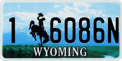 WY license plate 16086N