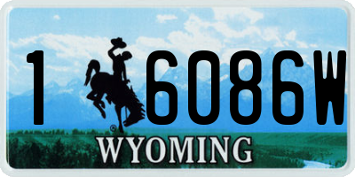 WY license plate 16086W