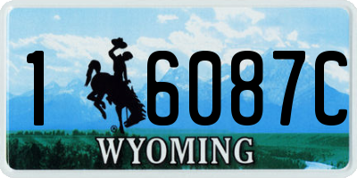 WY license plate 16087C