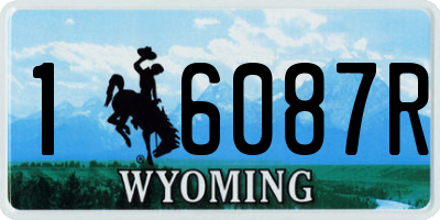 WY license plate 16087R