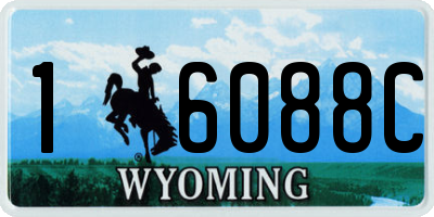 WY license plate 16088C