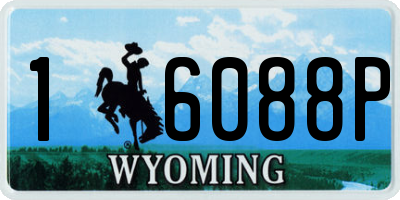 WY license plate 16088P