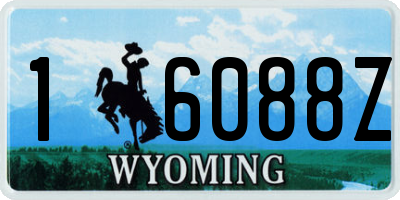 WY license plate 16088Z