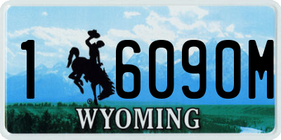 WY license plate 16090M