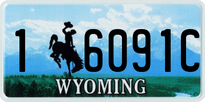 WY license plate 16091C