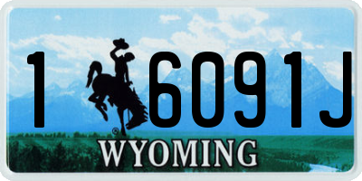 WY license plate 16091J