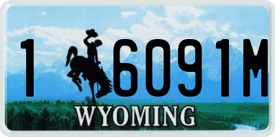 WY license plate 16091M