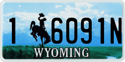 WY license plate 16091N
