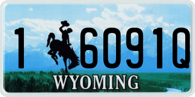 WY license plate 16091Q