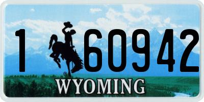 WY license plate 160942