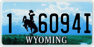 WY license plate 16094I