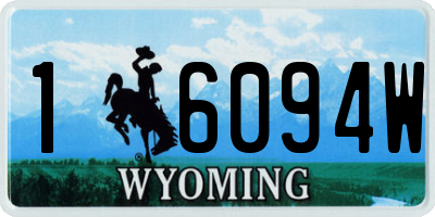 WY license plate 16094W