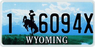 WY license plate 16094X