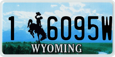WY license plate 16095W