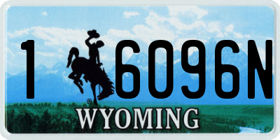 WY license plate 16096N