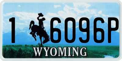 WY license plate 16096P