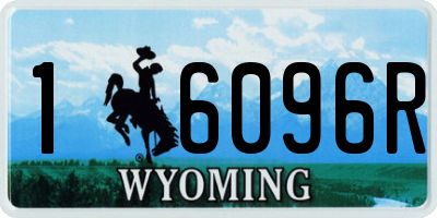 WY license plate 16096R
