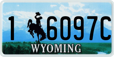 WY license plate 16097C
