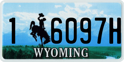 WY license plate 16097H