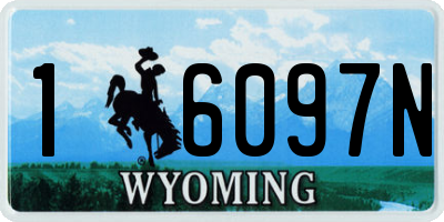 WY license plate 16097N